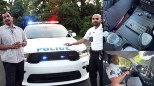 பேட்ரோல் காருக்கு வெளியே இருந்து பார்த்தால் ஒன்னும் தெரியாது!! போலீஸ்காரர்கள் ரொம்ப பாவம்ங்க...