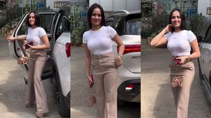 அளவு எடுத்து செஞ்ச மாதிரி இருக்காங்க! வெள்ளை கலர் காரில் வந்து இறங்கிய தேவதையை பார்த்து கிறங்கி போன இளசுகள்!