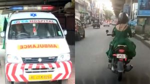 ஆம்புலன்ஸ்க்கு கூட வழி விடாம அம்மணி எங்க போறாங்க? கடைசில போலீஸ் ஸ்டேஷன்ல இப்படி கைகட்டி நிக்க வச்சுடாங்களே!