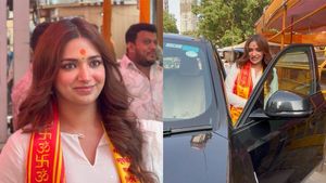 யாரோ மாதிரி கோயிலுக்கு சாதாரண கார்ல வந்தது இவ்ளோ பெரிய ஆளா! அழகுல ரம்பை, ஊர்வசிலாம் 10 அடி தள்ளிதான் நிக்கணும்