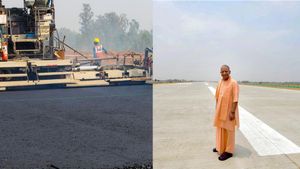 உ.பி அரசின் இந்த சாதனையை கல்வெட்டுல தான் எழுதி வைக்கனும்! நேற்று இந்த ஏரியாவில் சாலையே இல்லை!