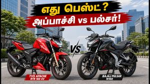TVS Apache RTR 160 4V vs Bajaj Pulsar N160: ரூ.1.5 லட்சத்தில் எது சிறந்தது?