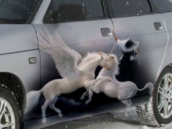 ரசிக்க வைக்கும் கார் ஓவியங்கள்