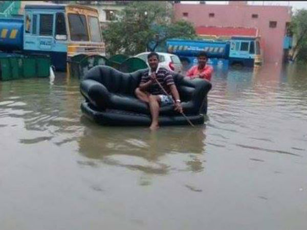 மழையை வென்ற சில சென்னை வாசிகளின் சமயோஜிதம்