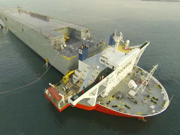 கப்பல்களையே சுமந்து செல்லும் பிரம்மாண்ட கப்பல்