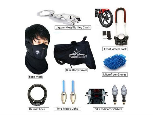 5) பைக் ஆக்சஸரீஸ்களின் காம்போ;