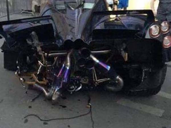 விபத்தில் சின்னாபின்னமான பல கோடி பகானி கார்!