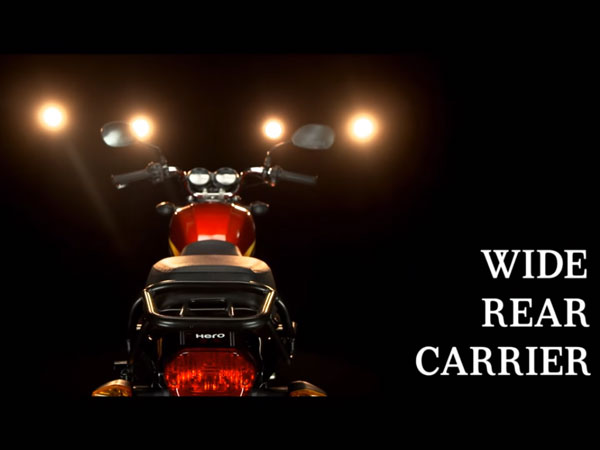 ஹீரோ டான் 125 மோட்டார்சைக்கிள் - அகலமான ரியர் கேரியர்