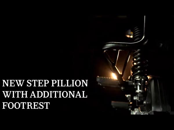 ஹீரோ டான் 150 மோட்டார்சைக்கிள் - கூடுதல் ஃபுட்ரெஸ்ட் உடைய புதிய ஸ்டேப் பிள்ளியன்