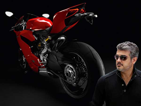 வேதாளத்தில் டுகாட்டி பனிகேல் பைக்கை தெறிக்கவிட்ட 'தல' அஜீத்!