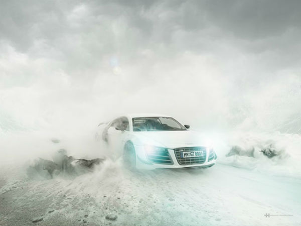 ரூ.2.5 கோடி ஆடி ஆர்8 காருக்கு பொம்மை காரை வைத்து படப்பிடிப்பு!