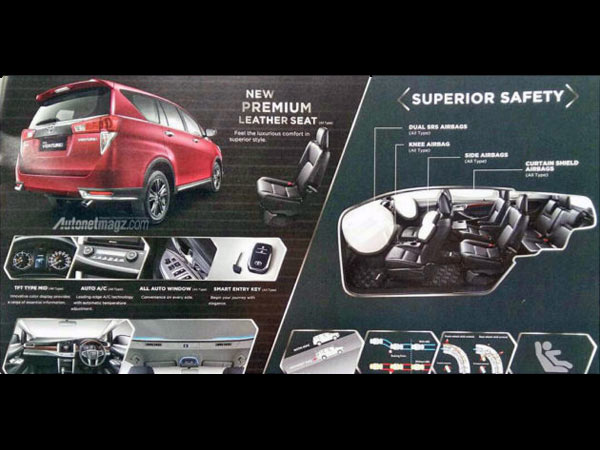 எக்கச்சக்க வசதிகளுடன் வருகிறது டொயோட்டா இன்னோவா க்ரிஸ்ட்டா மாடல்!