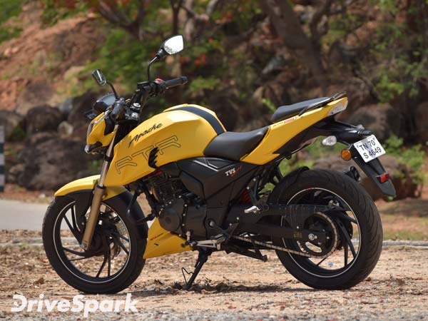 மேம்படுத்தப்பட்ட அப்பாச்சி ஆர்டிஆர் 4வி பைக் அறிமுகம்