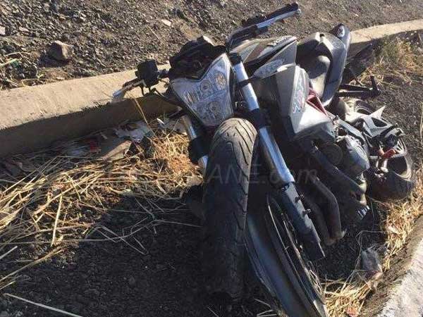 விபத்தில் சிக்கி சிதைந்த பெனெல்லி சூப்பர் பைக்