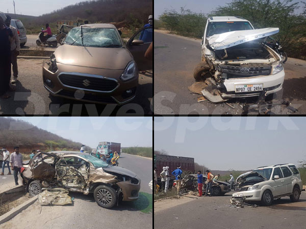 பயங்கர விபத்தில் சிக்கிய புதிய தலைமுறை மாருதி டிசையர் கார்!