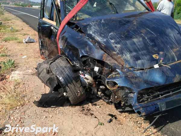  கொடைக்கானல் அருகே விபத்துக்குள்ளான போர்ஷே கேயென் எஸ்யூவி!