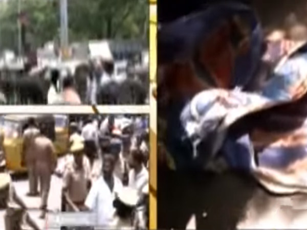 போக்குவரத்து காவல்துறையினரின் அடாவடிக்கு பலியான பெண்..!! போக்குவரத்து காவல்துறையினரின் அடாவடிக்கு பலியான பெண்..!!