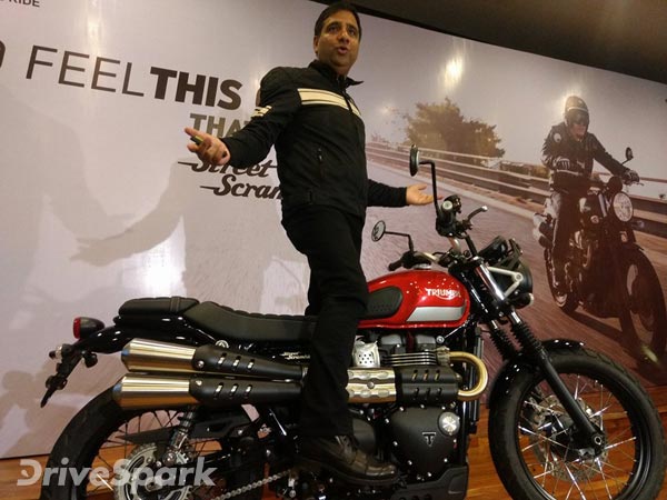 டிரையம்ப் ஸ்டிரீட் ஸ்கிராம்பளர் பைக் இந்தியா வந்தது..!!