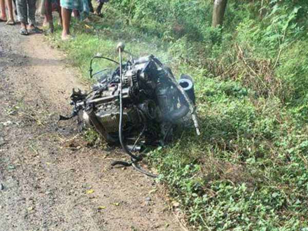 சுக்குநூறான காரிலிருந்து காலரை தட்டிவிட்டு வெளியேறிய டிரைவர்... 