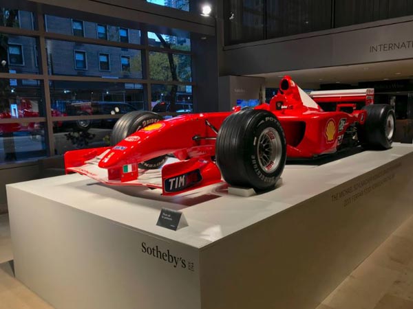 ரூ.48 கோடிக்கு ஏலம் போன மைக்கேல் ஷூமேக்கரின் எஃப்1 ரேஸ் கார்