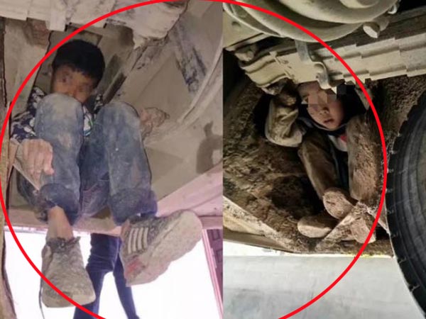 பேருந்து அடியில் ஒளிந்துக்கொண்டு பயணம் செய்த 2 சிறுவர்கள்..!