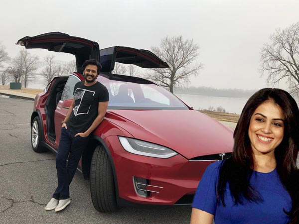 இந்தியாவின் 2வது டெஸ்லா காரை வாங்கினார் ’பாய்ஸ்’ ஜெனிலியா..!!