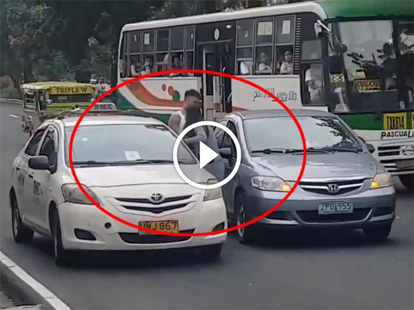 ஆத்திரத்தில் டாக்ஸி டிரைவரை சாலையில் சல்லடையாக்கிய இளம்பெண்