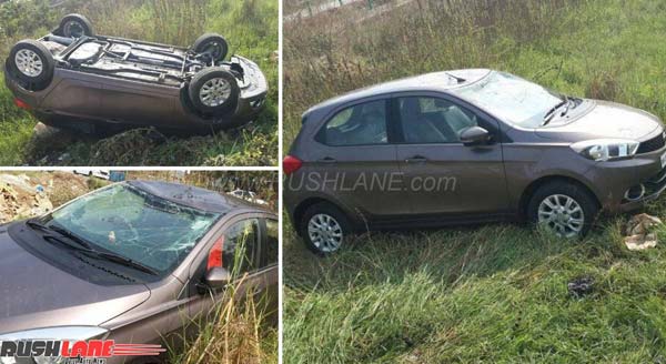 பல்டியடித்த டாடா டியாகோ கார்... ஆச்சர்யம் என்னன்னா?