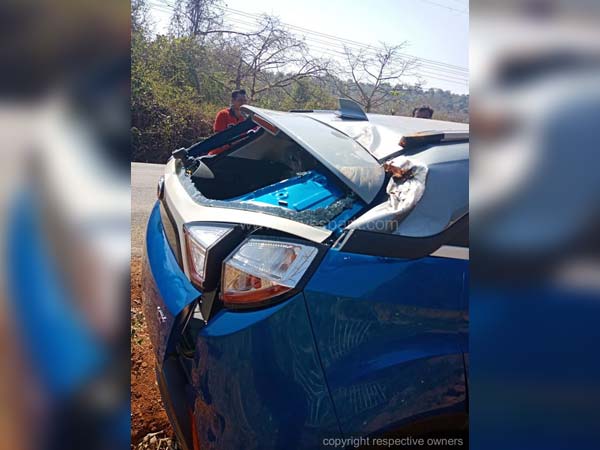 டாடா நெக்ஸான் கார் விபத்து... பயணிகள் பத்திரம்!