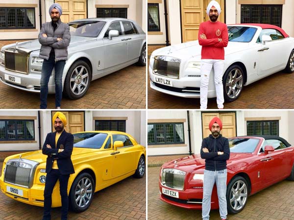 டர்பனுக்கு பொருத்தமாக கலர் கலரான ரோல்ஸ்ராய்ஸ் கார்களில் வலம் வரும் நிஜ சிங் இஸ் கிங்!