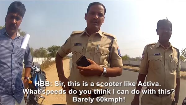 ஹெல்மெட் போட்டு பைக் ஓட்டினால் ரேஸ் தான் ; போலீசாரின் விஞ்ஞான கண்டுபிடிப்பு