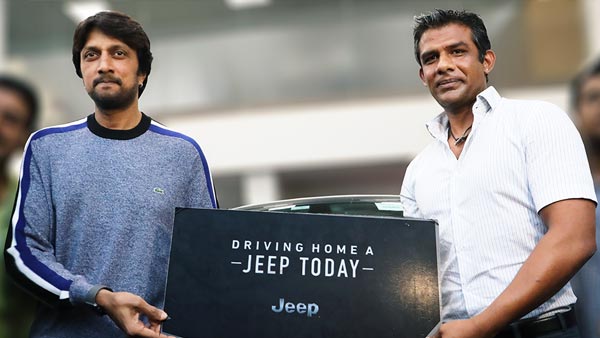 தங்கை மகளுக்கு ஜீப் காம்பஸ் காரை பரிசளித்த நடிகர் சுதீப்!