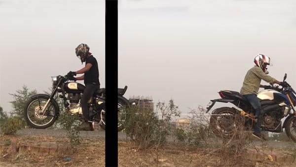 ராயல் என்பீல்டு கிளாசிஸ் 350 - பஜாஜ் டோமினோர் 400 போட்டியில் வென்றது யார் சுவரஸ்ய வீடியோ..!