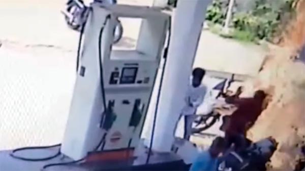 பெட்ரோல் போட தாமதம் ஆனதால் இளைஞரை தீவைத்து கொழுத்திய கொடூரன்..! அதிர்ச்சி வீடியோ