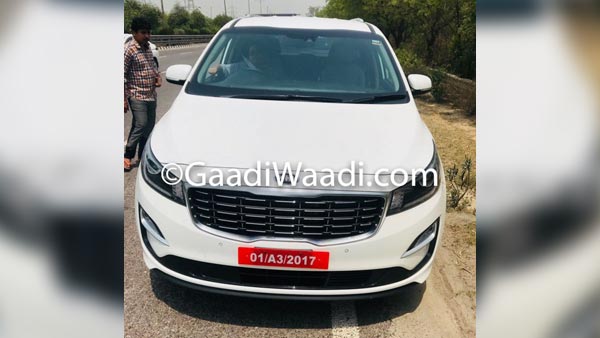 கியா நிறுவனத்தின் முரட்டு எம்பிவி கார் இந்தியாவில் சோதனை - ஸ்பை படங்கள்!