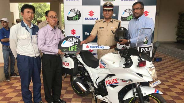 60 ஜிக்ஸர் எஸ்எப் பைக்குகளை போலீசாருக்கு பரிசாக வழங்கிய சுசுகி.. காரணம் இதுதான்..