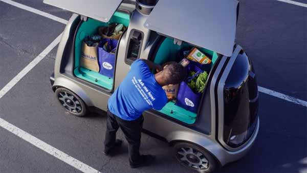 ஆளில்லா காரில் உங்கள் வீட்டில் டெலிவரி ஆகும் மளிகை சாமான்; அமெரிக்காவில் அறிமுகம் ஆளில்லா காரில் உங்கள் வீட்டில் டெலிவரி ஆகும் மளிகை சாமான்; அமெரிக்காவில் அறிமுகம்