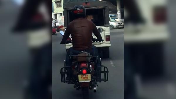 ராயல் என்பீல்டு பைக்கில் ஹாயாக வலம் வந்த தல டோனி.. சமூக வலை தளங்களில் வைரலாகும் வீடியோ