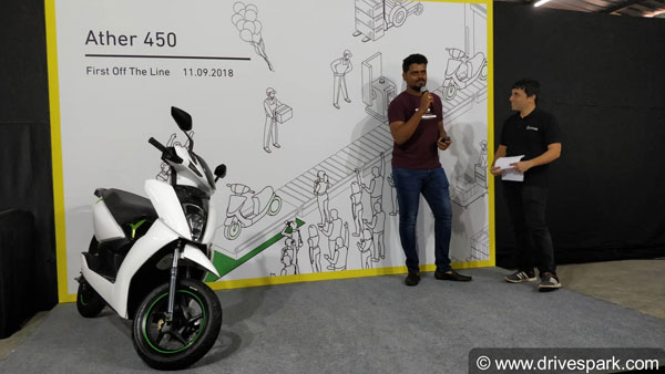 இந்தியாவின் முதல் ஸ்மார்ட் ஸ்கூட்டர் ஏத்தர் விற்பனைக்கு வந்தது 