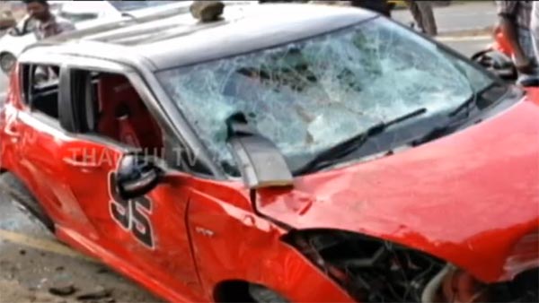 குடிபோதையில் கார் ஓட்டிய வாலிபரால் சிறுமி உள்பட 2 பேர் காயம்.. ஸ்பாட்டிலேயே தண்டனை கொடுத்த மக்கள்