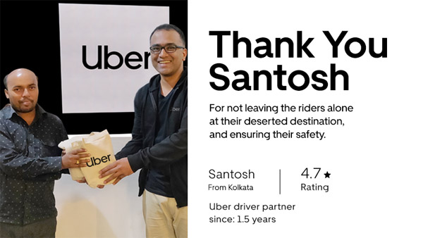 நள்ளிரவு நேரத்தில் 2 பெண்களை ஆபத்தில் இருந்து காப்பாற்றிய உபேர் டிரைவர்.. பாராட்டு குவிகிறது..