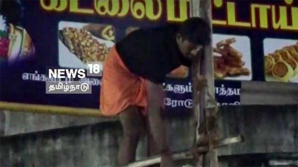 பைக்கில் இருந்து சாவியை எடுத்ததால் போலீசாரை அலற விட்ட இளைஞர்.. எங்க தலைக்கு தில்ல பாத்தியா..