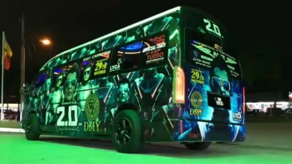 மலேசியாவை கலக்கும் 2.0 வேன்... கெத்து காட்டும் ரஜினி ரசிகர்கள்... இதில் அப்படி என்னதான் இருக்கு?