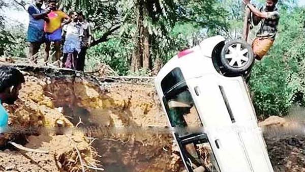30 அடி ஆழ பள்ளத்தில் கவிழ்ந்த கார்... விபத்திற்கு காரணம் தெரிந்தால் இனி இதை பயன்படுத்தவே மாட்டீர்கள்