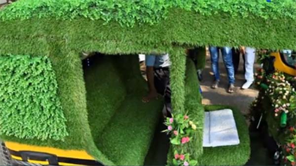 ஆட்டோவை பூங்காவாக மாற்றிய உரிமையாளர்... காரணம் என்னவென்று தெரிந்தால் ஆச்சரியப்படுவீர்கள்...