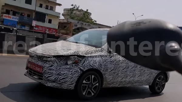 டாடா டிகோர் ஃபேஸ்லிஃப்ட் மாடலின் சோதனை ஓட்டம் - வீடியோ