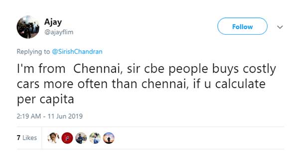 கோவையை சிறுமைப்படுத்திய ஆட்டோமொபைல் பத்திரிக்கையாளர்... வச்சு செய்யும் நெட்டிசன்கள்!!