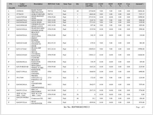சிறிய விபத்திற்கு இத்தனை லட்சமா...? பில்லைக் கண்டு அதிர்ச்சியடைந்த சொகுசு காரின் உரிமையாளர்...!