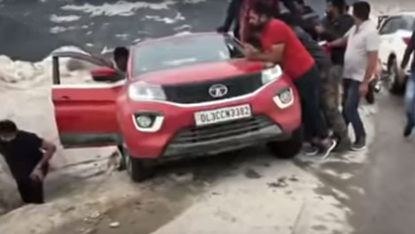 பள்ளத்தாக்கின் விளிம்பிற்கு சென்ற டாடா நெக்ஸான்... இளைஞர்களின் முயற்சியால் பெரும் விபத்து தவிர்ப்பு... வீடியோ!