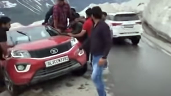 பள்ளத்தாக்கின் விளிம்பிற்கு சென்ற டாடா நெக்ஸான்... இளைஞர்களின் முயற்சியால் பெரும் விபத்து தவிர்ப்பு... வீடியோ!